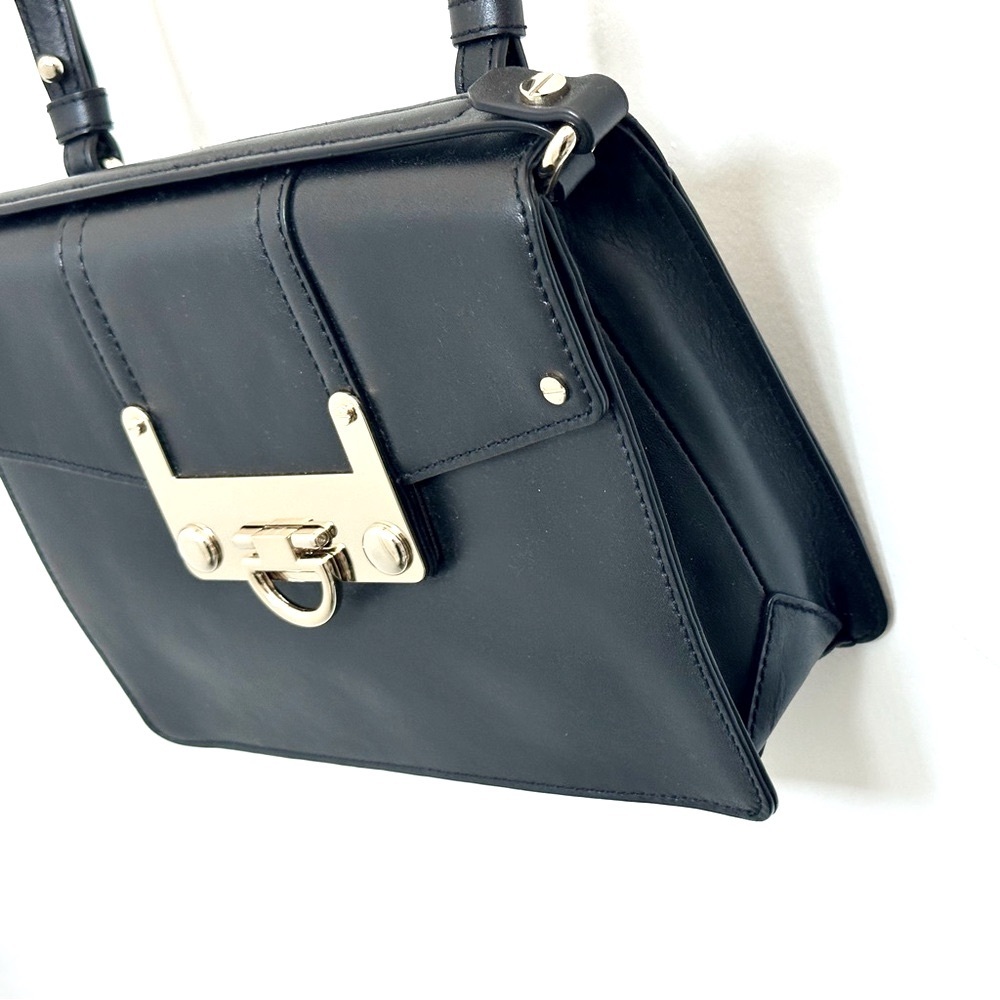 Milly ‘Bryant’ Leather Crossbody Bag in Black with Silver Hardware - Picture 5 of 16